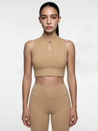 Eunfew Aura Breath Top | Cropped Mandarin Collar Yoga Tank (Keyhole Detail) EUNFEW