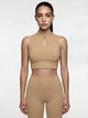 Eunfew Aura Breath Top | Cropped Mandarin Collar Yoga Tank (Keyhole Detail) EUNFEW