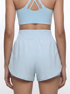 Eunfew Silhouette of Stillness · Dual-Feel Waistband Yoga Shorts EUNFEW