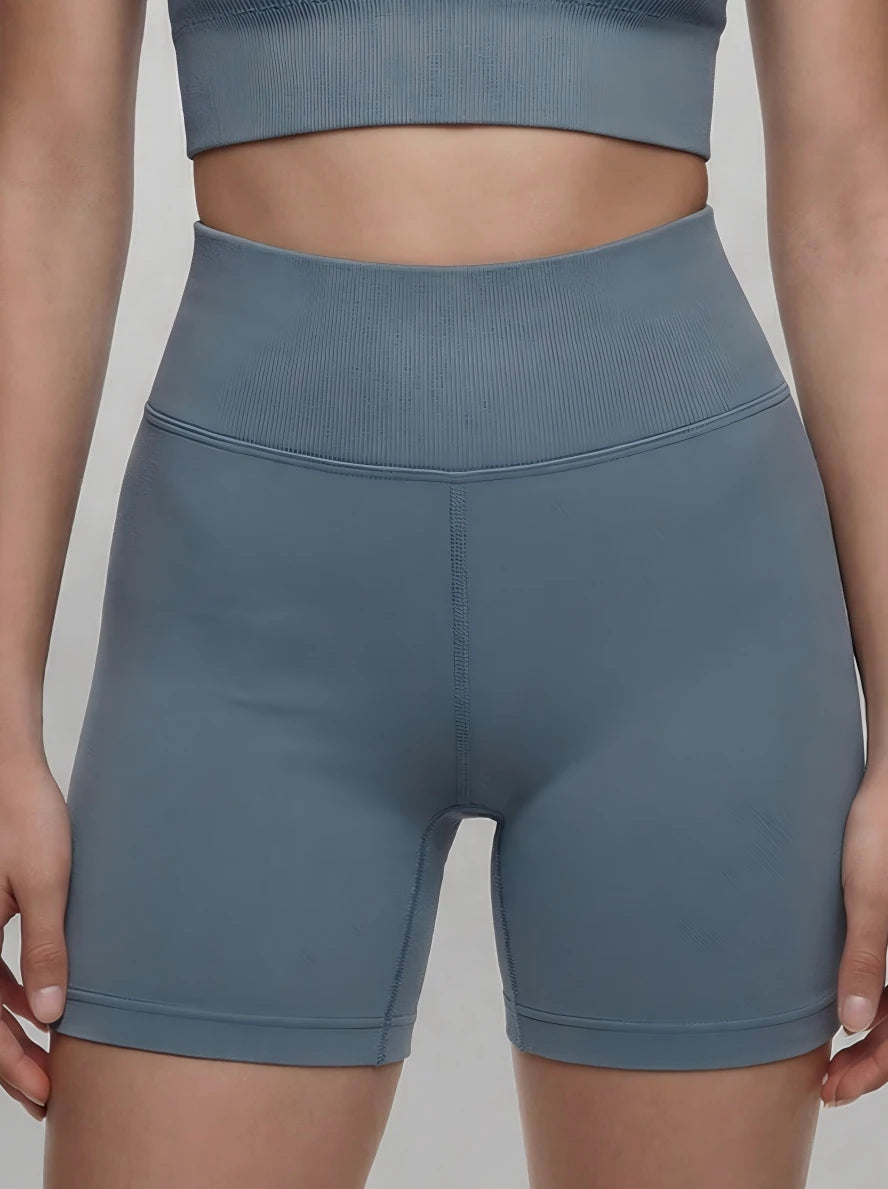 Eunfew Distant Mountain Grey Yoga Set with Chafe-Resistant Seams | For Uninterrupted Focus EUNFEW