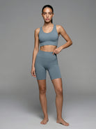 Eunfew Distant Mountain Grey Yoga Set with Chafe-Resistant Seams | For Uninterrupted Focus EUNFEW