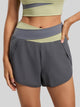 Eunfew 2-in-1 Colorblock Yoga Shorts