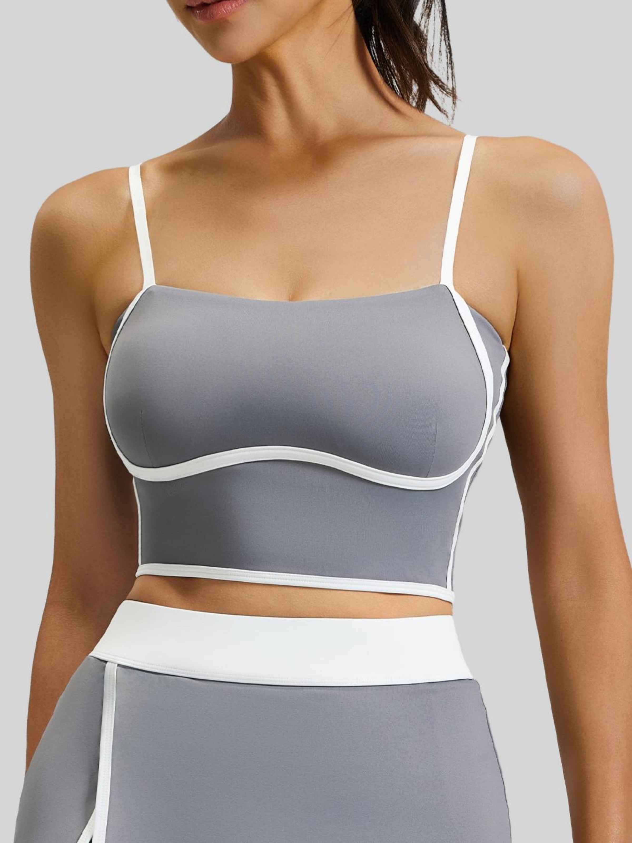 Eunfew Linear Contour Adjustable Yoga Sports Bra