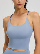 Eunfew Padded Naked-Feel Yoga Bra Tank Top EUNFEW