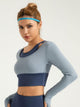 Eunfew 2-in-1 Built-In Bra Long Sleeve Yoga Top