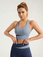 Ultra-Light Color-Block Yoga Bra | High Support Fitness Tank EUNFEW