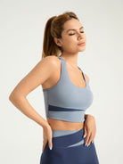 Ultra-Light Color-Block Yoga Bra | High Support Fitness Tank EUNFEW
