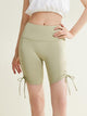 Eunfew Ruched High-Waist Yoga Biker Shorts