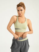 Ultra-Light Color-Block Yoga Bra | High Support Fitness Tank EUNFEW