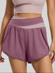 Eunfew 2-in-1 Colorblock Yoga Shorts