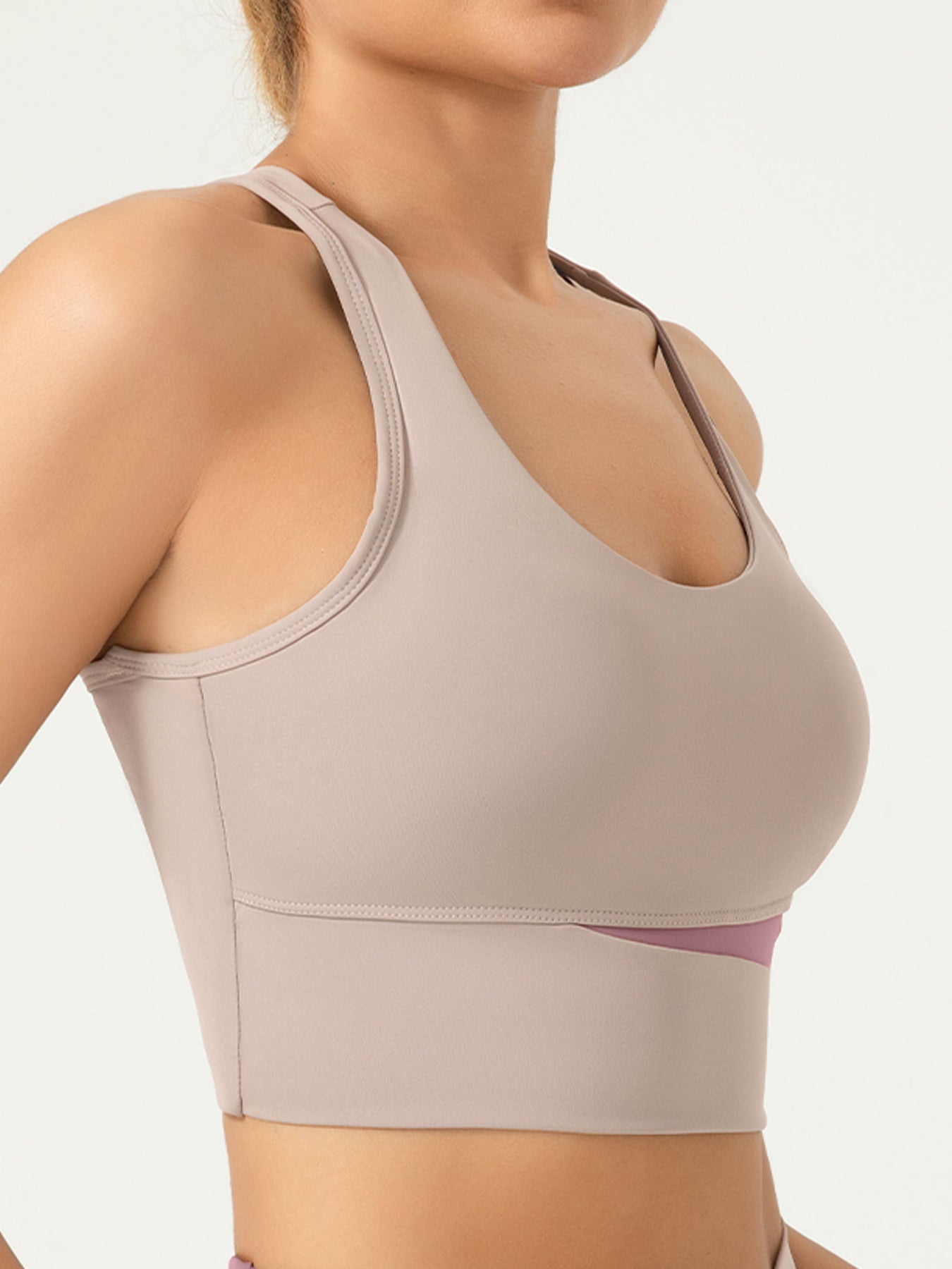 Ultra-Light Color-Block Yoga Bra | High Support Fitness Tank EUNFEW