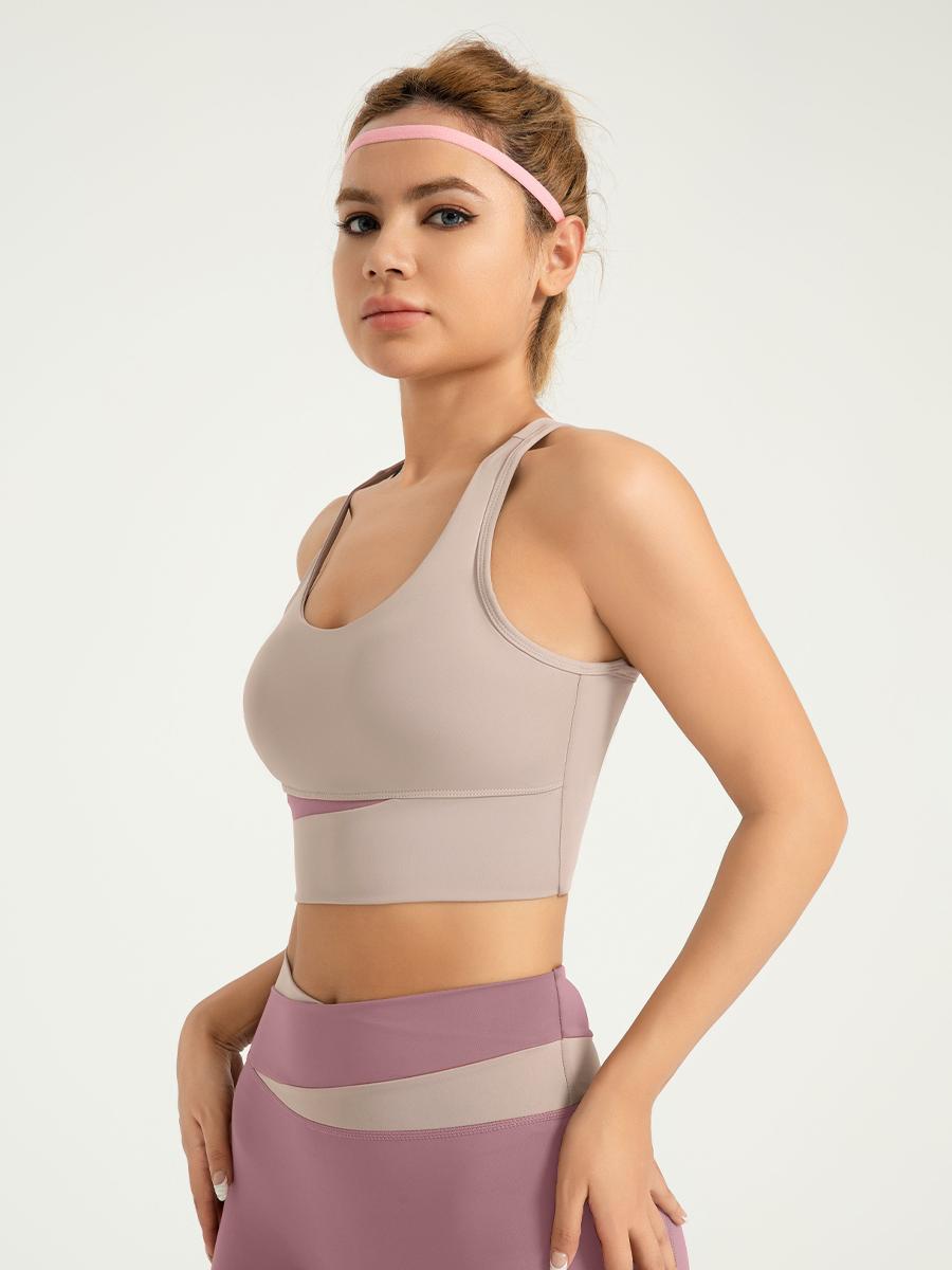 Ultra-Light Color-Block Yoga Bra | High Support Fitness Tank EUNFEW