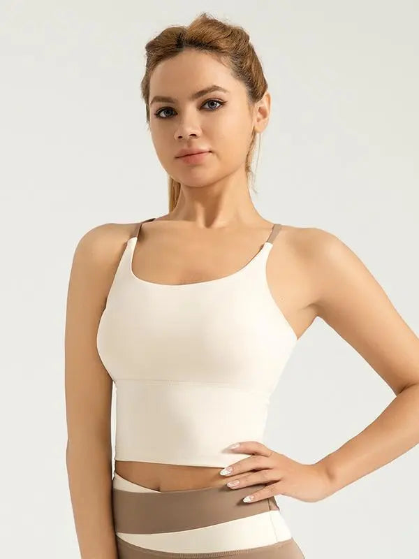 Eunfew Padded Naked-Feel Yoga Bra Tank Top EUNFEW