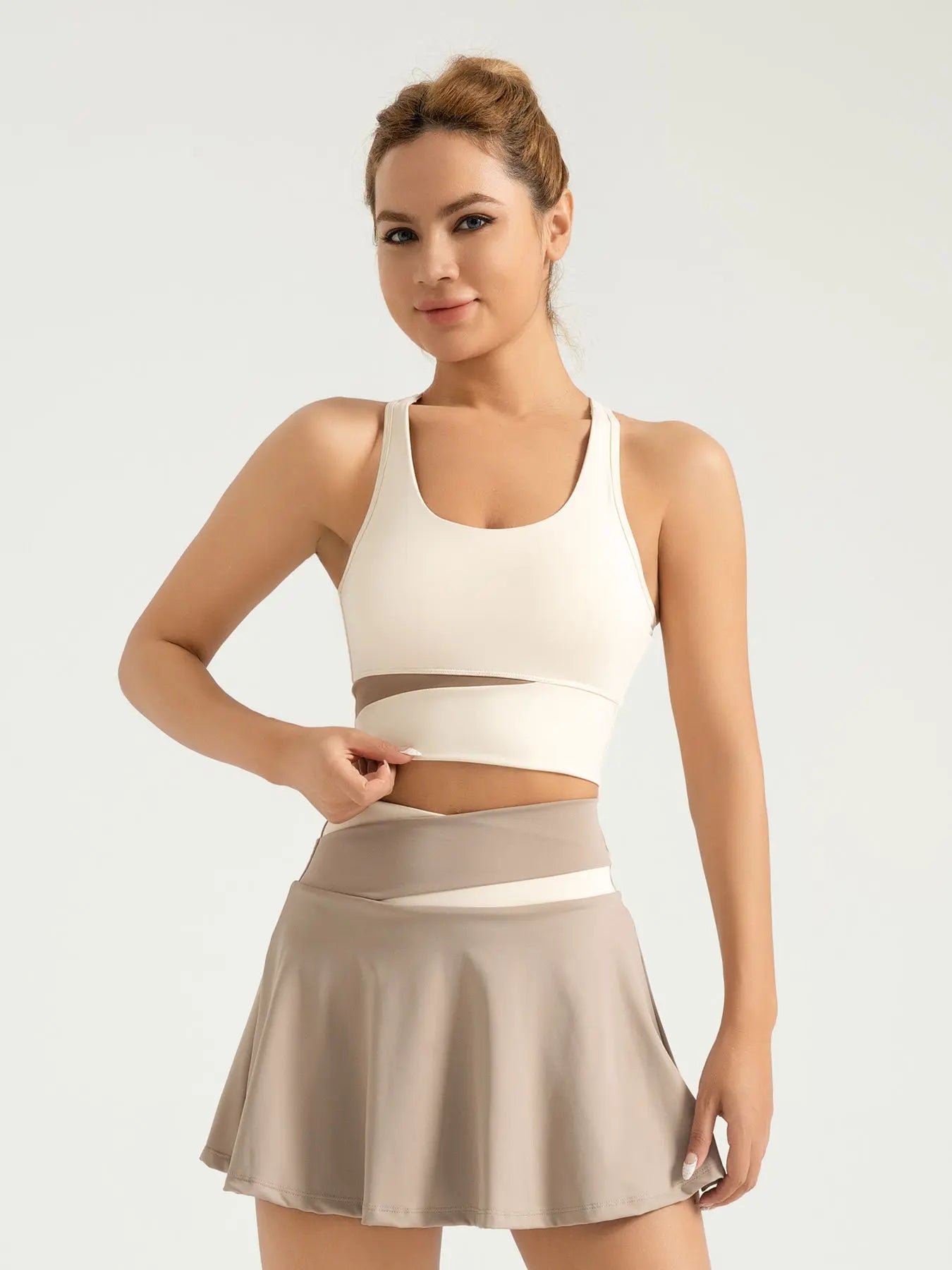 Ultra-Light Color-Block Yoga Bra | High Support Fitness Tank EUNFEW
