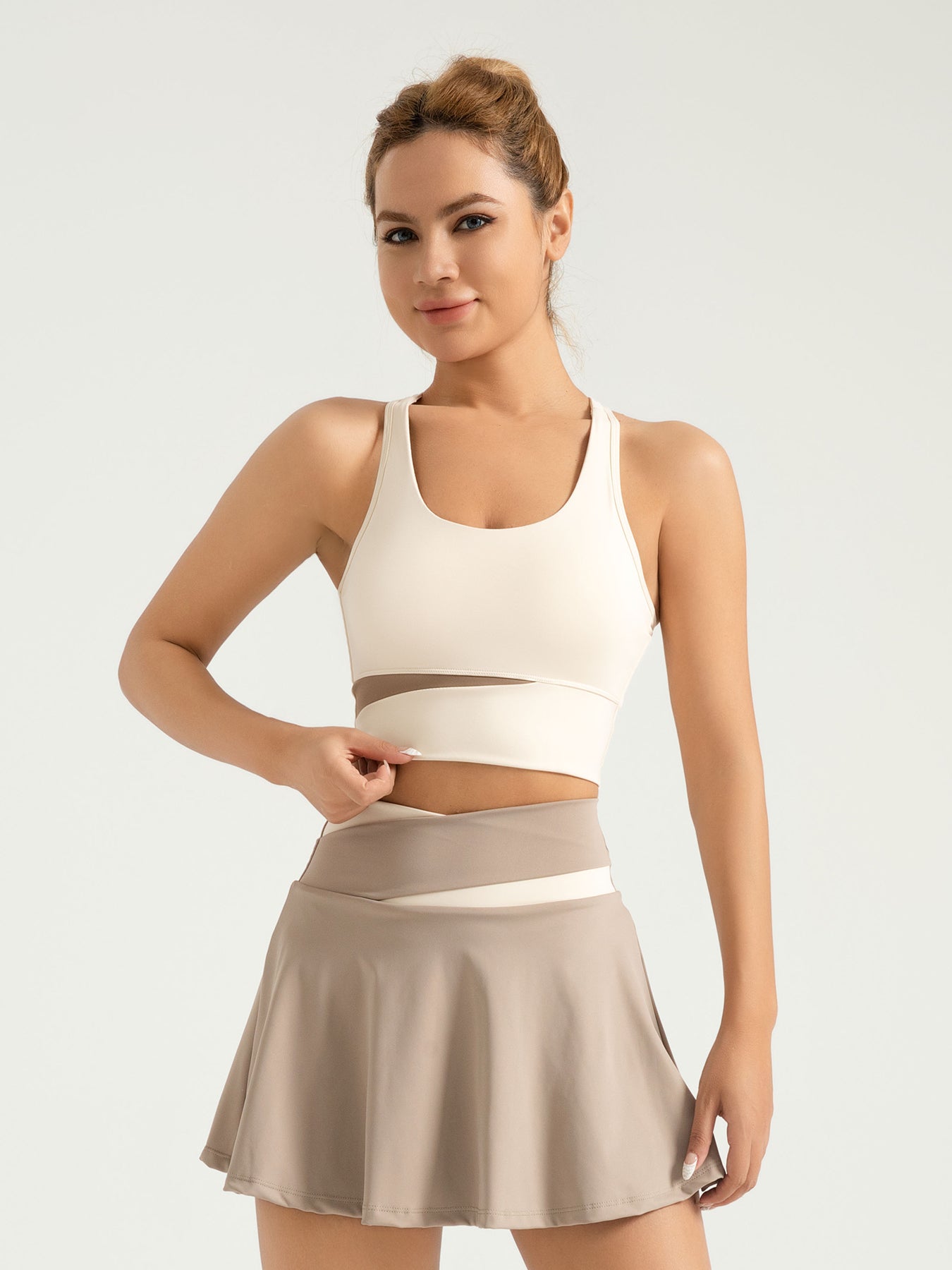 Ultra-Light Color-Block Yoga Bra | High Support Fitness Tank EUNFEW