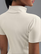 Eunfew Ultra-Stretch Short Sleeve Mock Neck Yoga Jacket EUNFEW