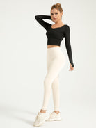 Eunfew Elastic Peach Lift Yoga Leggings EUNFEW