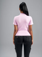 Eunfew Ultra-Stretch Short Sleeve Mock Neck Yoga Jacket EUNFEW
