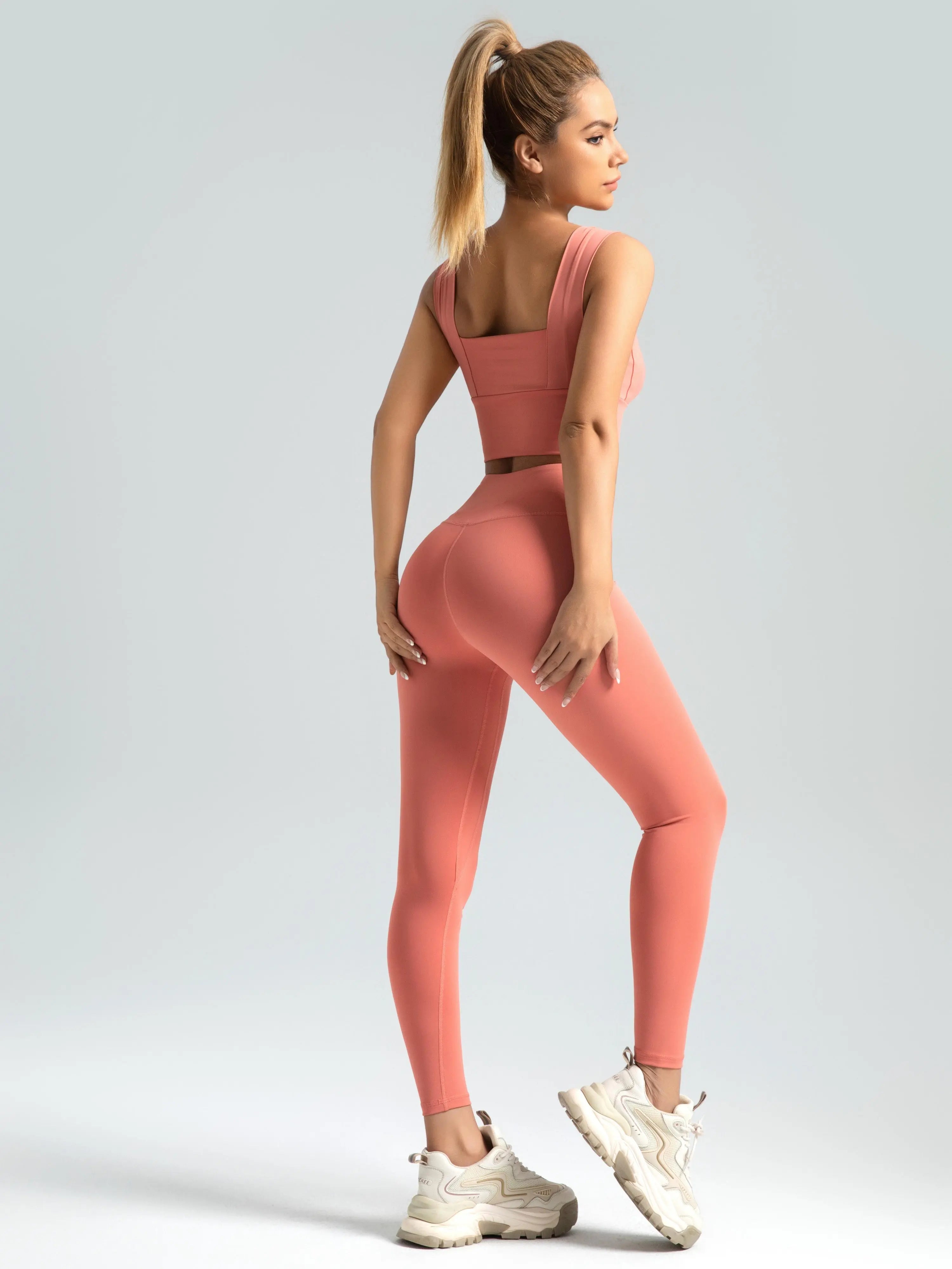 Eunfew Elastic Peach Lift Yoga Leggings EUNFEW