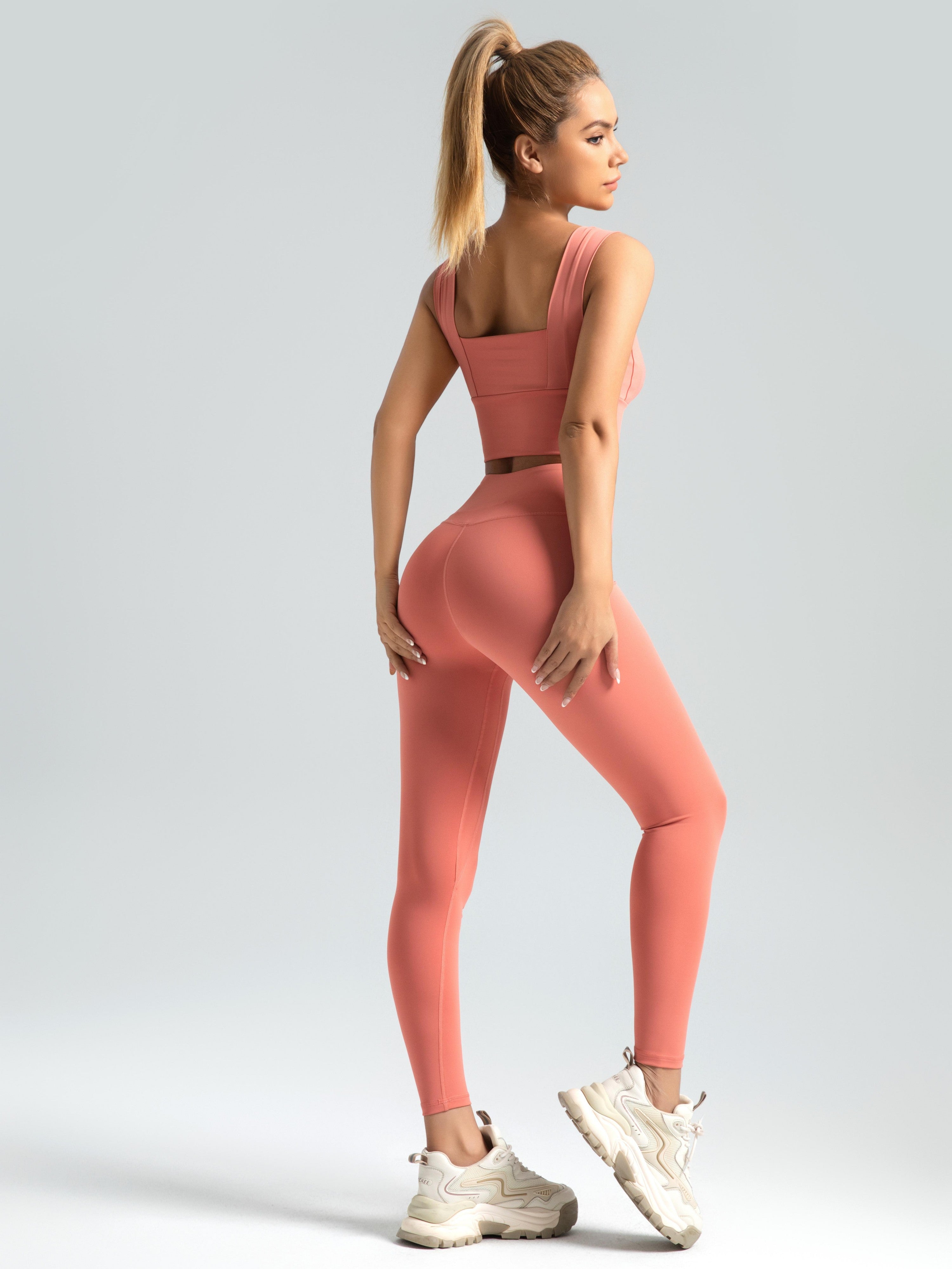 Eunfew Elastic Peach Lift Yoga Leggings EUNFEW
