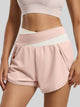 Eunfew 2-in-1 Colorblock Yoga Shorts